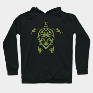 Black & Green Tribal Turtle Tattoo / Luana Kai Hoodie